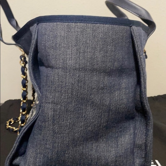 Chanel Medium Denim Deauville Tote Blue - Picture 9 of 14